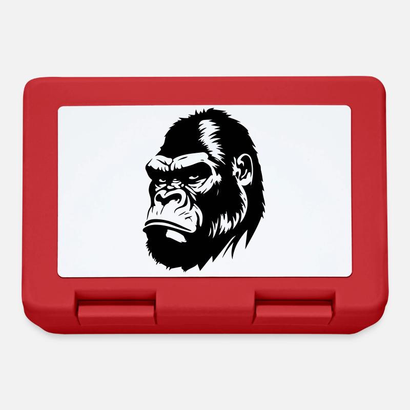 Gorilla Symbol Silhouette - Brotdose - Rot