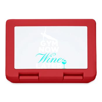 Gym Now Wine Later - Lunchbox - red - Front