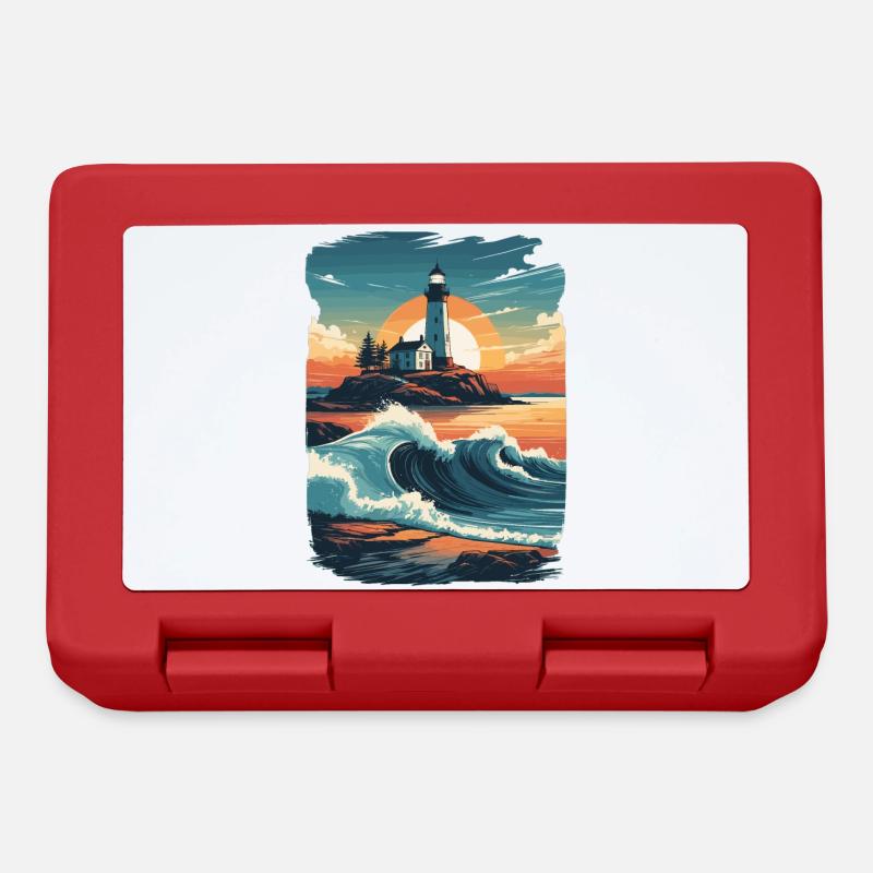 Phare - Boîte à goûter - rouge