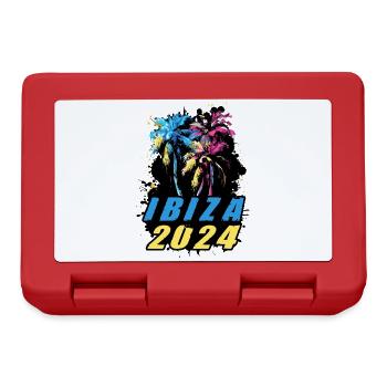 Ibiza 2024 Holiday Palm Trees Colorful - Lunchbox - red - Front