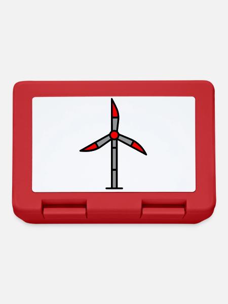 Icône d’usine d’éolienne d’éolienne - Boîte à goûter - rouge