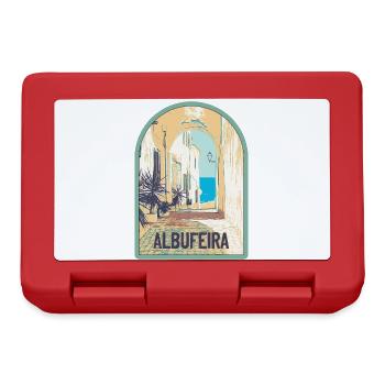 Rue pittoresque de la vieille ville d'Albufeira - Boîte à goûter - rouge - Devant