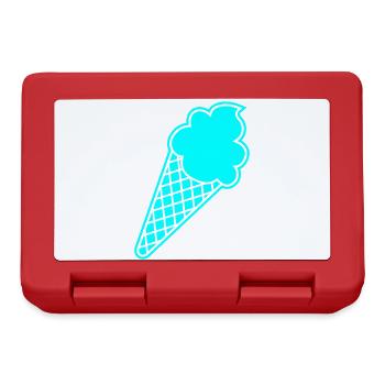 Eis cool Eiscreme Waffel Sommer stylish Sweets Fan - Brotdose - Rot - Vorne
