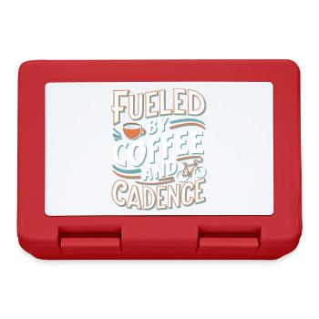 Alimenté par le café et le cyclisme - Boîte à goûter - rouge - Devant