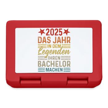 2025 - Jahr in dem Legenden ihren Bachelor machen - Brotdose - Rot - Vorne