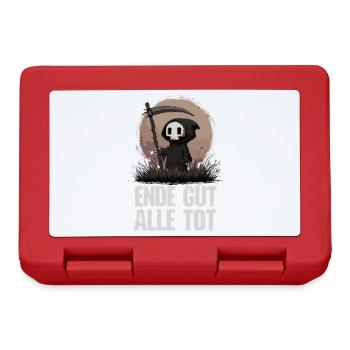 Ende gut alle tot – Grim Reaper Humor - Brotdose - Rot - Vorne