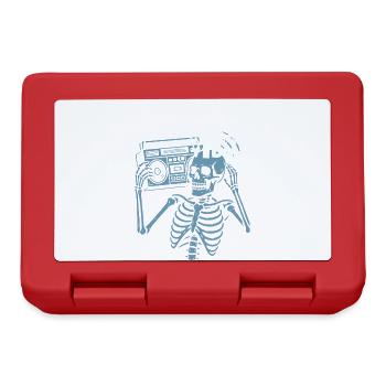 Trance Vibes Skeleton Boombox - Lunchbox - red - Front