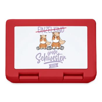 Big Sister 2026 - Pony - Pregnancy Baby - Lunchbox - red - Front