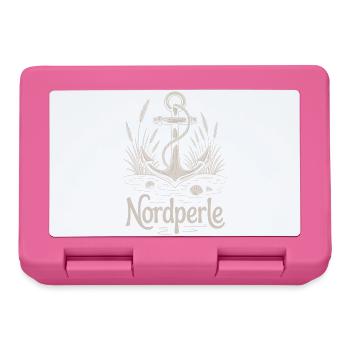 Nordperle Hamburg Nordsee Ostsee Norddeutsch Deern - Brotdose - Pink - Vorne