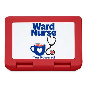 Ward Nurse Tea Powered Funny Nurse Gift - Brotdose - Rot - Vorne