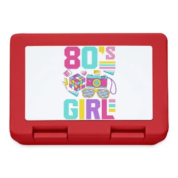 Retour rétro au design vintage des années 80 - Boîte à goûter - rouge - Devant