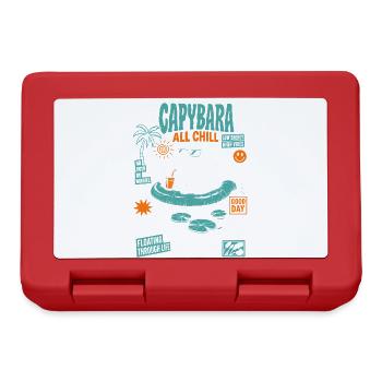 Capybara All Chill Funny Animal - Brotdose - Rot - Vorne