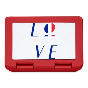 France Frankreich Trikolore Logo - Brotdose - Rot - Vorne