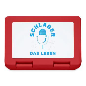 Schlager Das Leben Ist Ein Hit Musik Spruch - Brotdose - Rot - Vorne