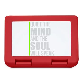 Quiet The Mind And The Soul Will Speak Ruhe Spruch - Lunchbox - red - Front