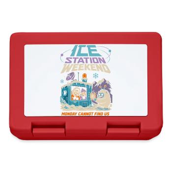 Eisstation Wochenende Winter Humor - Boîte à goûter - rouge - Devant