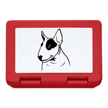 Profil de Bull Terrier (G) - Boîte à goûter - rouge - Devant