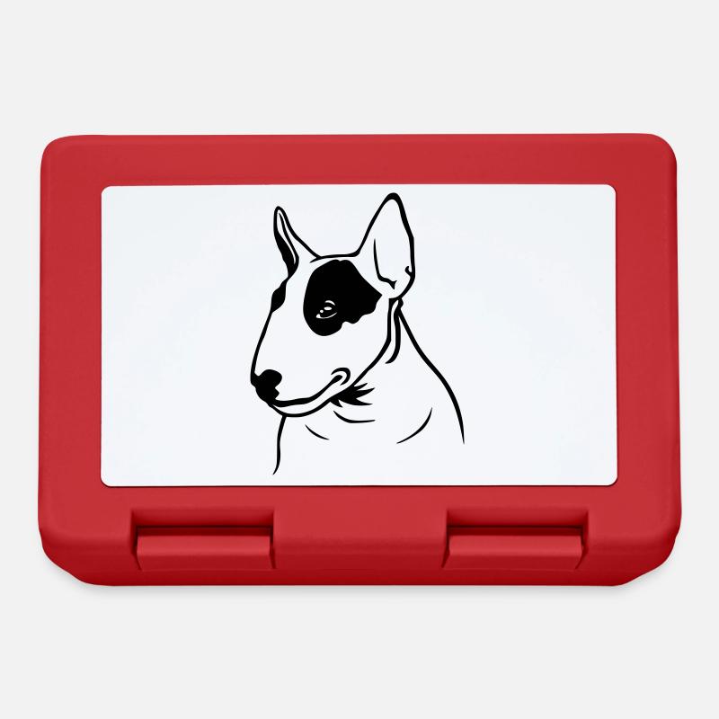 Bullterrier Profil (G) - Brotdose - Rot