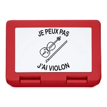 Je Peux Pas J'ai Violon - Boîte à goûter - rouge - Devant