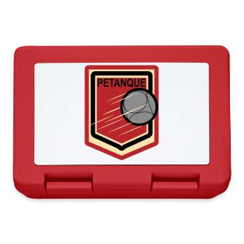 Logo de boules Petanque - Boîte à goûter - rouge - Devant
