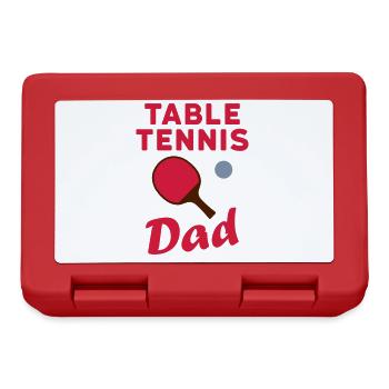 Tennis de table papa, raquettes de tennis de table, tennis de table - Boîte à goûter - rouge - Devant