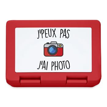 J'peux pas j'ai photo - Boîte à goûter - rouge - Devant