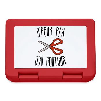 J'peux pas j'ai coiffeur - Boîte à goûter - rouge - Devant