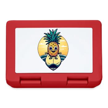 Ananas kawaii au coucher du soleil - Boîte à goûter - rouge - Devant