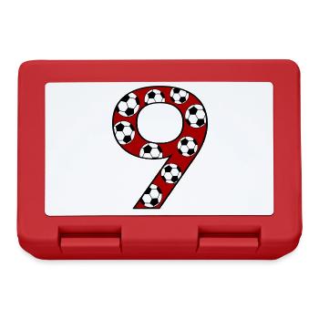 9e anniversaire Football Rouge - Boîte à goûter - rouge - Devant