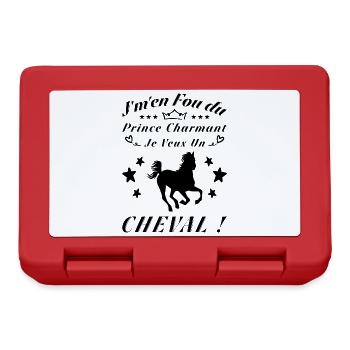 I don't give a damn about Prince Charming, I want a horse - Lunchbox - red - Front