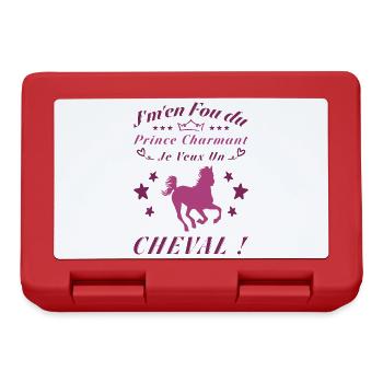 I don't give a damn about Prince Charming, I want a horse - Lunchbox - red - Front