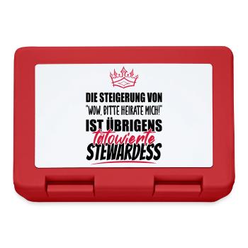 Tätowierte Stewardess ist die attraktivste - Brotdose - Rot - Vorne