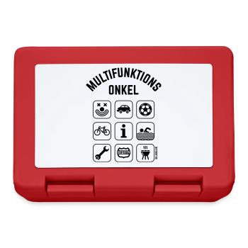 Multifunktions Onkel (9 Icons) - Brotdose - Rot - Vorne