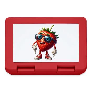 Cool Strawberry Summer Sun Fruity Fruit - Lunchbox - red - Front