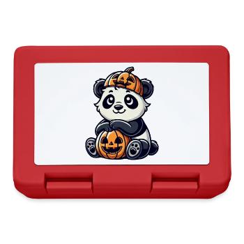 Mignon Halloween Pingouin Fantaisiste Dessin animé Citrouille - Boîte à goûter - rouge - Devant