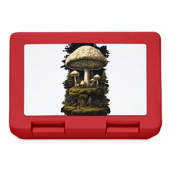 Retro Mushroom Pickers & Growers Mushroom Design - Lunchbox - red - Front