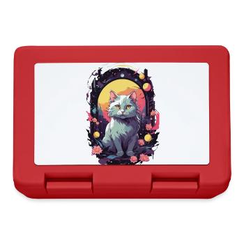 Gothic Cat Mystical Cat Lover Design - Lunchbox - red - Front