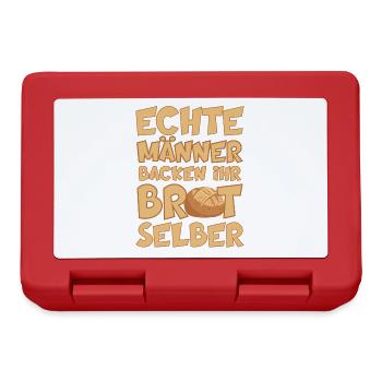 ECHTE MÄNNER BACKEN IHR BROT SELBER BÄCKER - Brotdose - Rot - Vorne