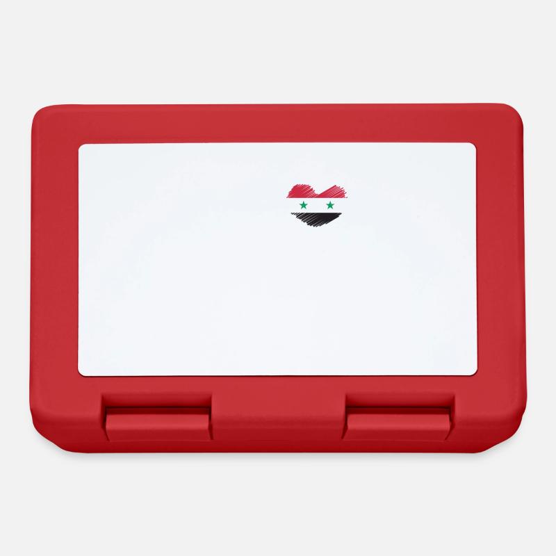 Syria Flag Arabic Flag Damascus Gift - Lunchbox - red