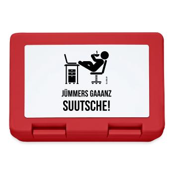 Jümmers Gaaanz Suutsche! (Plattdeutsch / Platt) - Brotdose - Rot - Vorne