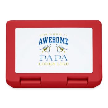 So sieht ein toller Papa aus Lustiger Vater - Brotdose - Rot - Vorne