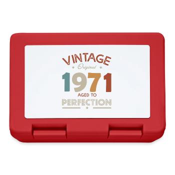 51 ans vintage 1971 cadeau anniversaire 52 ans - Boîte à goûter - rouge - Devant