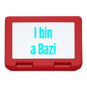 I am a Bazi – Bavarian saying with humor - Lunchbox - red - Front
