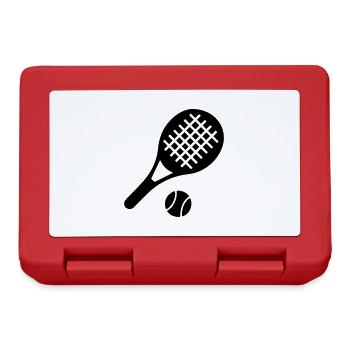 Tennis - Brotdose - Rot - Vorne