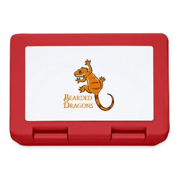 Girl Likes Bearded Dragons Cute Reptile - Lunchbox - red - Front