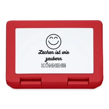 Lachen ist wie zaubern Können - Brotdose - Rot - Vorne