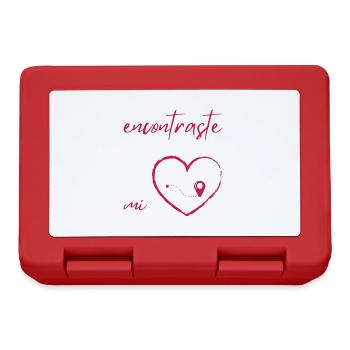 tu as trouvé mon cœur en espagnol - Boîte à goûter - rouge - Devant
