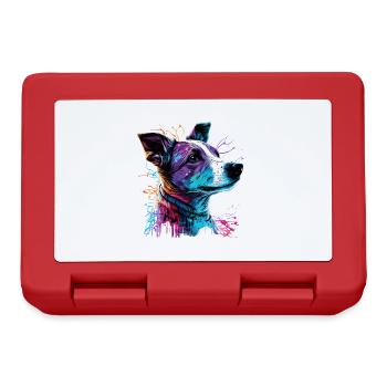 Hund Jack russell terrier Synthwave - Brotdose - Rot - Vorne