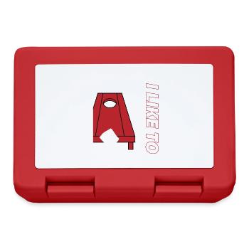 Like Throwing Bags Ironic Sack Tossing Cornhole - Lunchbox - red - Front