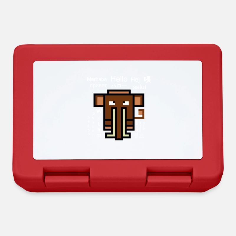Multilingual Mammoth - Lunchbox - red